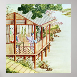 Women doing domestic work poster