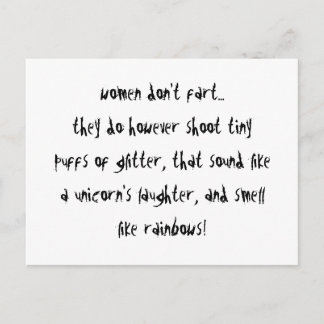 Women Don't Fart Postcard