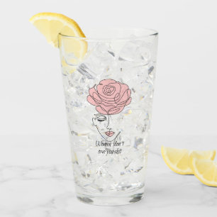 Women Don't Owe You Glass Tumbler