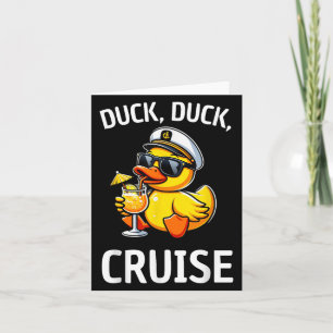 Women Duck Duck Cruise Funny Family Cruising Match Card