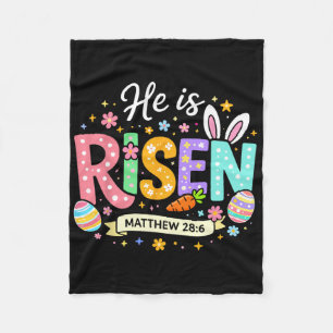 Women Easter He Is Risen Jesus Religious Christian Fleece Blanket