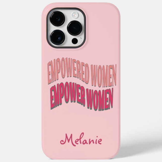 Women Empowerment Pink Peach Red Case-Mate iPhone Case (Back)