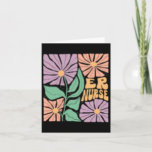 Women Er Flower Emergency Room Nurse Spring Er Tea Card