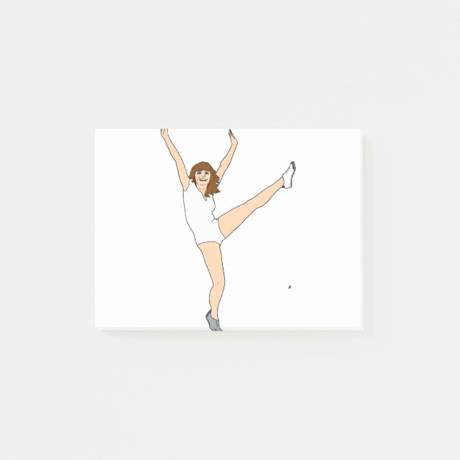 Women Exercising Post-it Notes (Front)