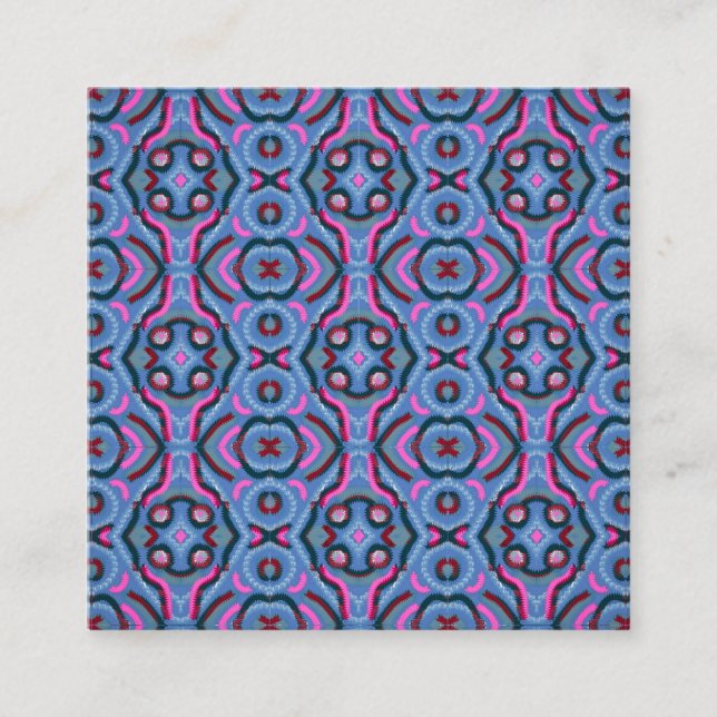 Women fabric design  square business card (Front)