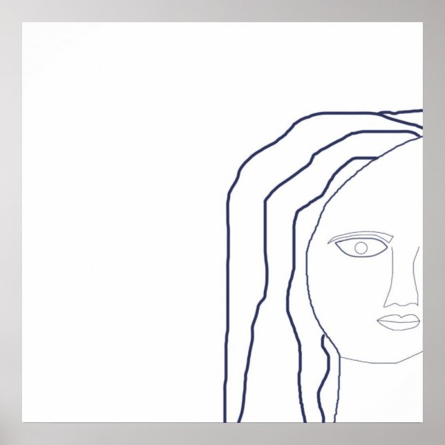 women face abstract poster (Front)