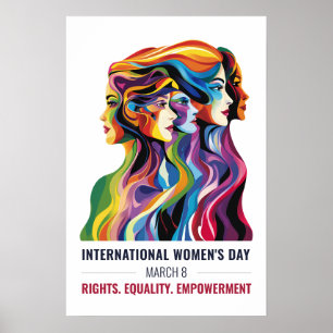 Women Faces Art   International Women's Day   IWD Poster