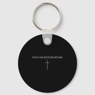 Women Faith Can Move Mountains Christian Minimalis Key Ring