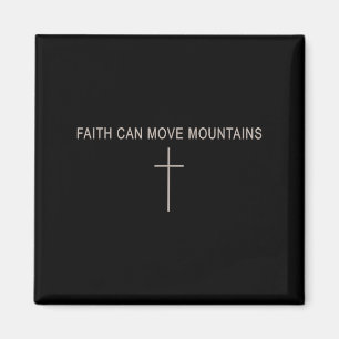 Women Faith Can Move Mountains Christian Minimalis Magnet