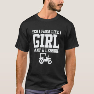 Women Farm Life Barn Tractor Family Farmer Rancher T-Shirt
