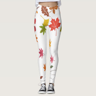 Women fashion legging nature related design.