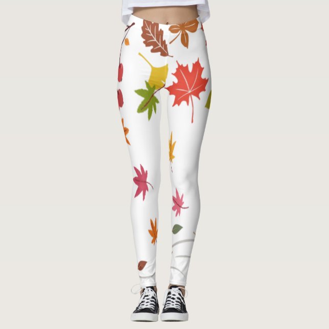 Women fashion legging nature related  design. (Front)