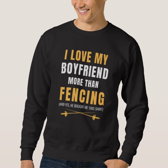 Women Fencing Girlfriend Sport Athlete Coach Funny Sweatshirt (Front)
