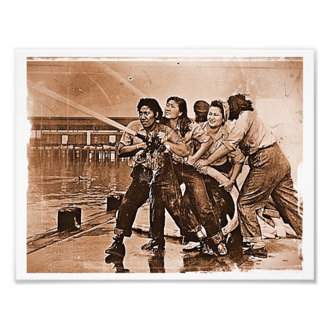 Women Firefighters Pearl Harbour December 7th Photo Print (Front)