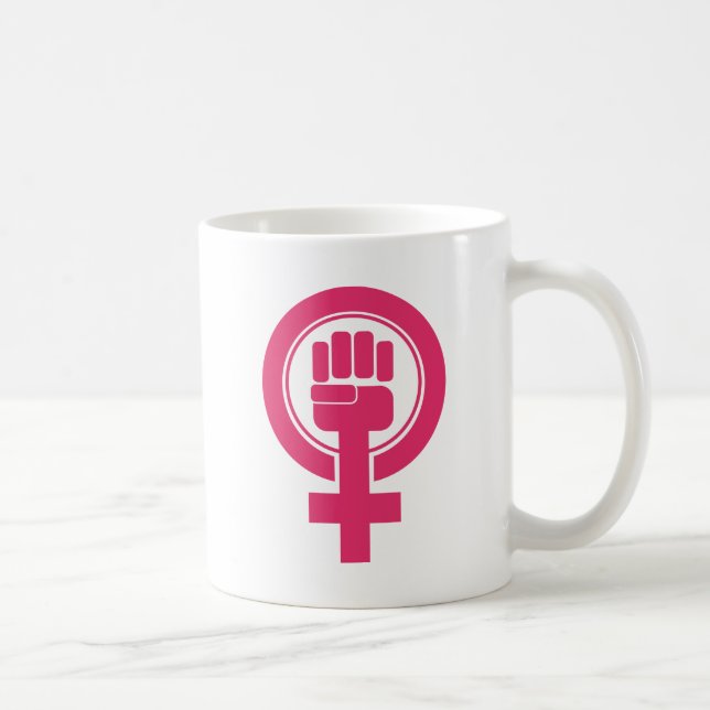 Women Fist Resist Symbol Coffee Mug (Right)