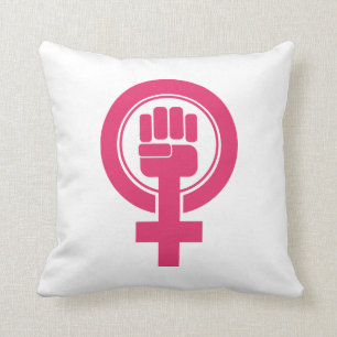 Women Fist Resist Symbol Cushion
