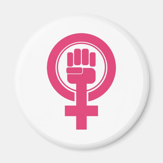 Women Fist Resist Symbol Magnet (Front)