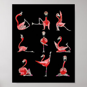 Women Flamingo Do Yoga Pose Meditation Men Women T Poster