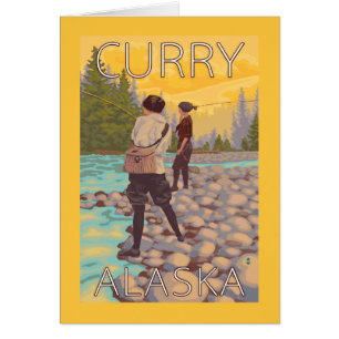 Women Fly Fishing - Curry, Alaska