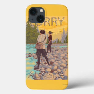 Women Fly Fishing - Curry, Alaska iPhone 13 Case