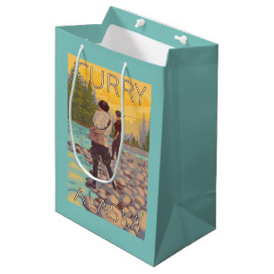 Women Fly Fishing - Curry, Alaska Medium Gift Bag
