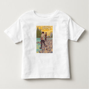 Women Fly Fishing - Curry, Alaska Toddler T-Shirt