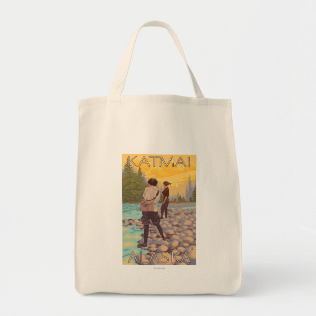 Women Fly Fishing - Katmai, Alaska Tote Bag (Front)