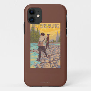 Women Fly Fishing - Petersburg, Alaska iPhone 11 Case