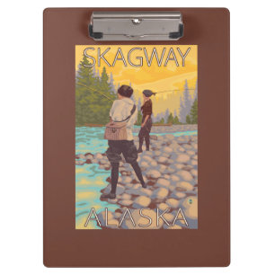 Women Fly Fishing - Skagway, Alaska Clipboard