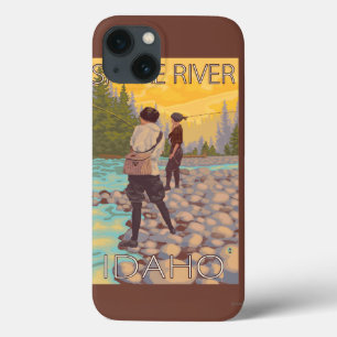 Women Fly Fishing - Snake River, Idaho iPhone 13 Case