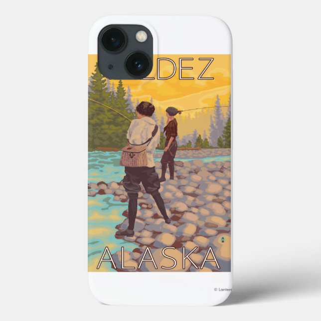 Women Fly Fishing - Valdez, Alaska Case-Mate iPhone Case (Back)