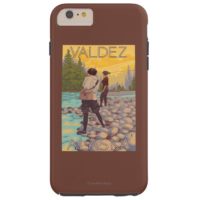 Women Fly Fishing - Valdez, Alaska Case-Mate iPhone Case (Back)