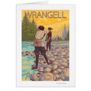 Women Fly Fishing - Wrangell, Alaska