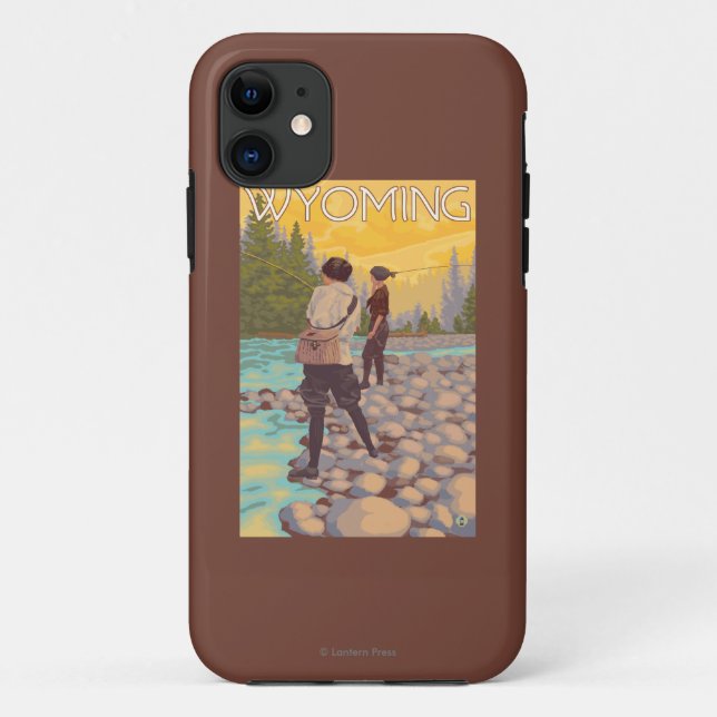 Women Fly Fishing - Wyoming Case-Mate iPhone Case (Back)