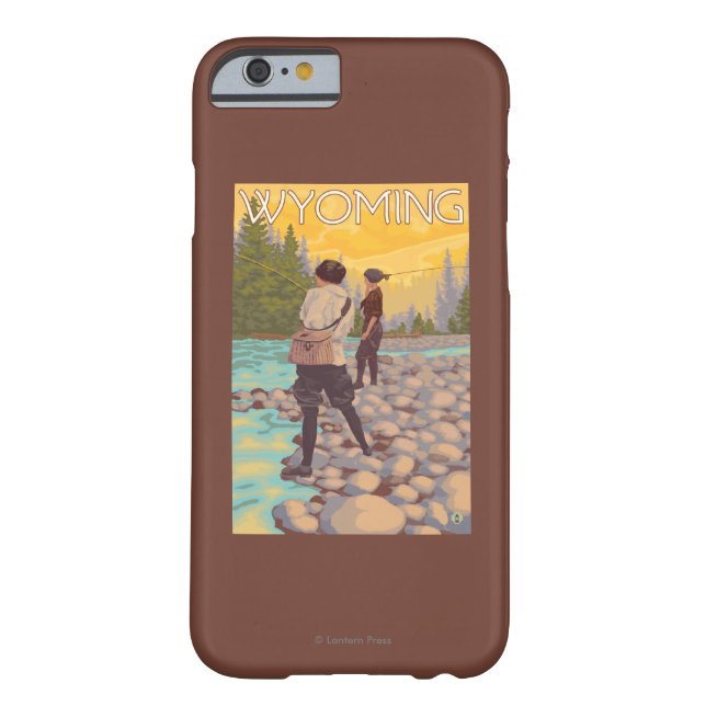 Women Fly Fishing - Wyoming Case-Mate iPhone Case (Back)