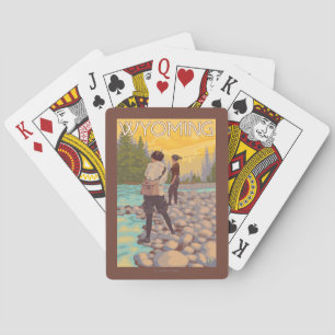 Women Fly Fishing - Wyoming Playing Cards