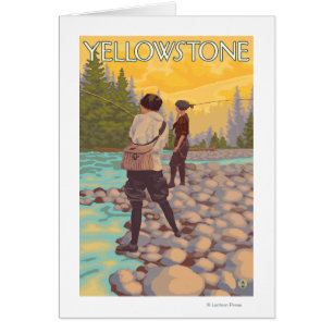 Women Fly Fishing - Yellowstone National Park