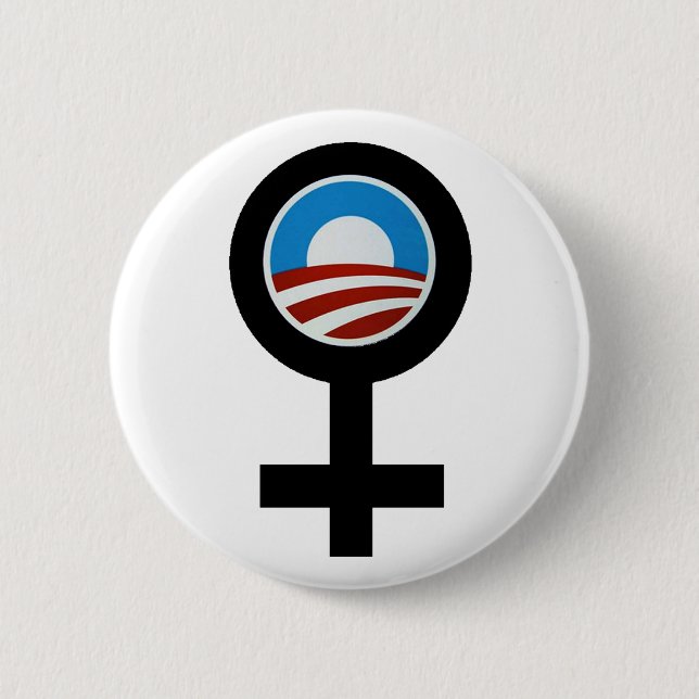 WOMEN FOR BARACK OBAMA CAMPAIGN BUTTON (Front)