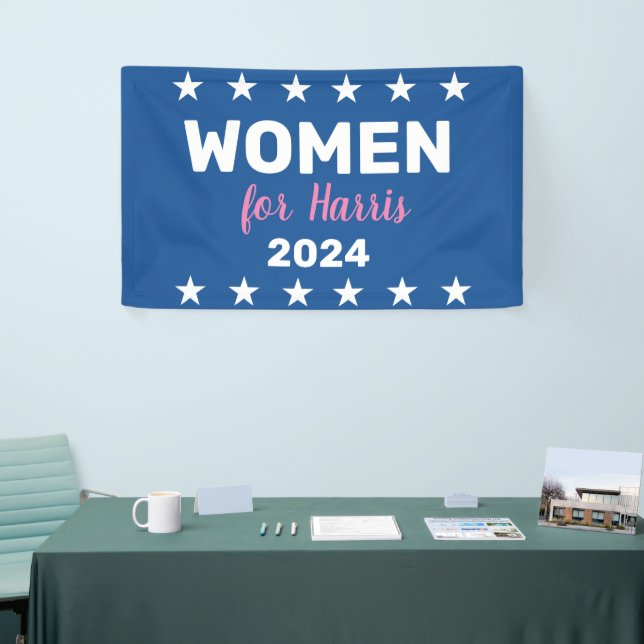 Women For Harris  2024 Banner (Tradeshow)