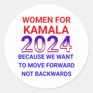 Women for Kamala Harris 2024 Election Classic Round Sticker