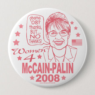 Women for McCain Palin 2008 10 Cm Round Badge