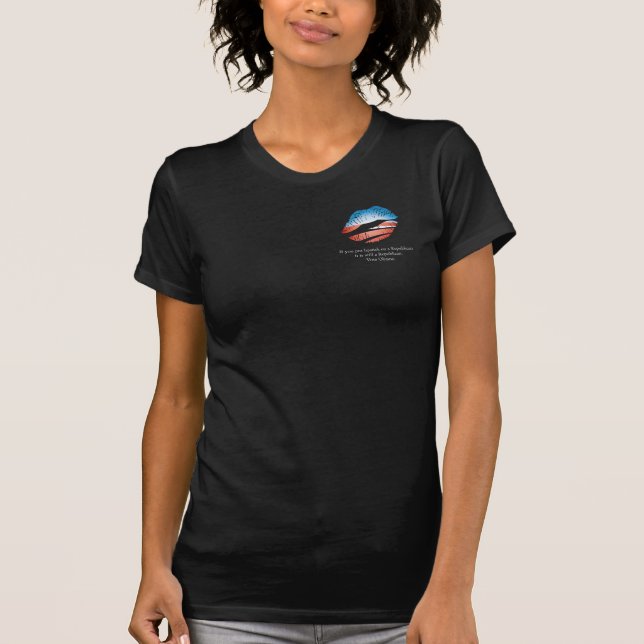 Women for Obama vneck t-shirt (Front)
