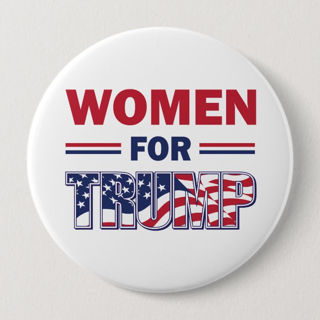 Women for Trump 10 Cm Round Badge (Front)