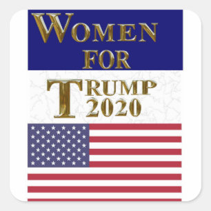 WOMEN FOR TRUMP 2020 SQUARE STICKER