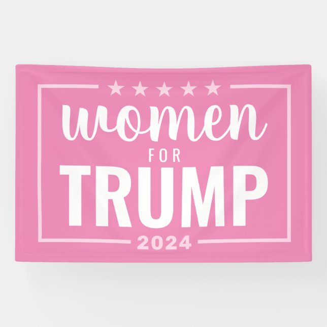 Women for Trump - 2024 pink design Banner (Horizontal)