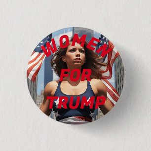 WOMEN FOR TRUMP 3 CM ROUND BADGE