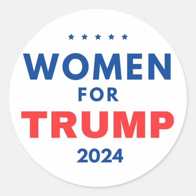Women For Trump  Classic Round Sticker (Front)