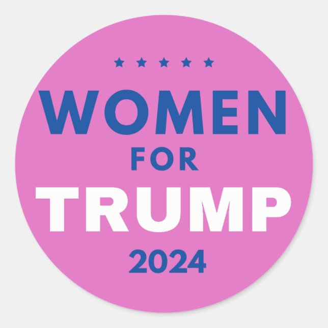 Women For Trump  Classic Round Sticker (Front)