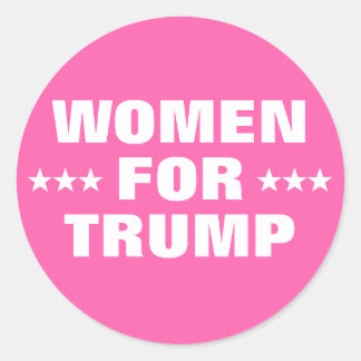 Women For Trump Election MAGA Pink Classic Round Sticker