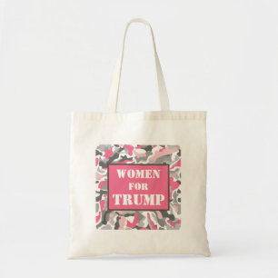 Women for TRUMP Pink Camo Pattern Tote Bag